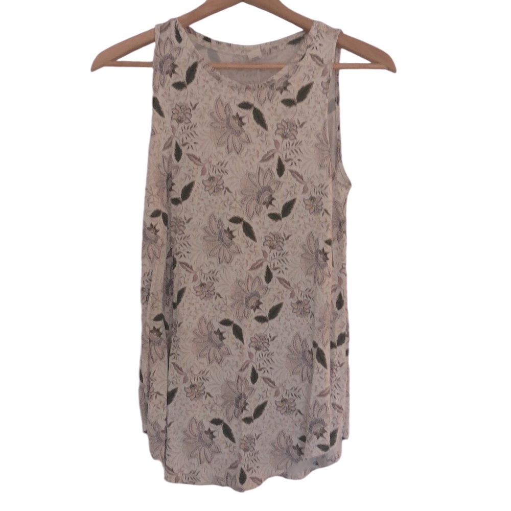 Old Navy Luxe Sleeveless Floral Pattern Tank Top